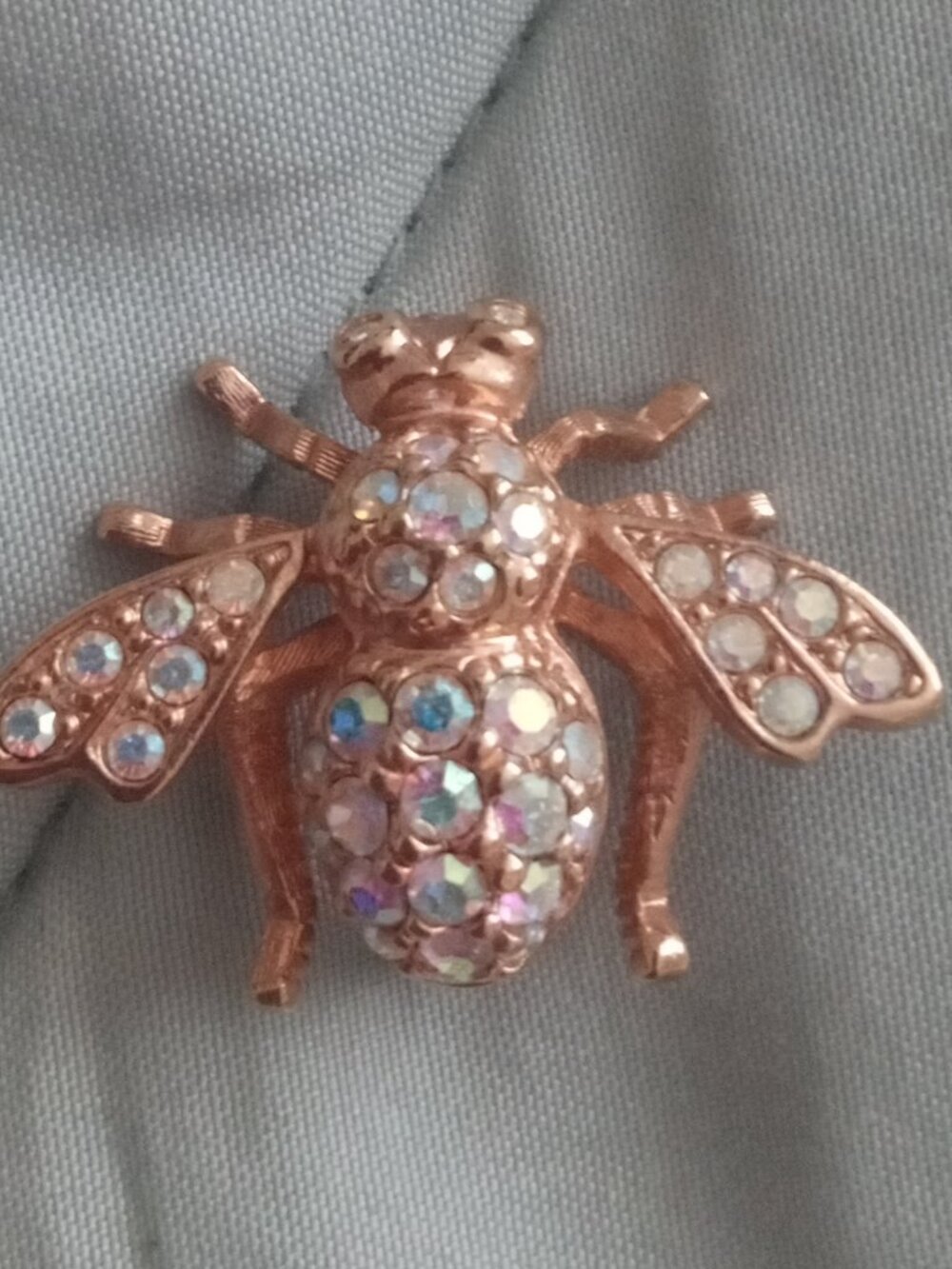 Joan Rivers Rose Gold Bee Brooch